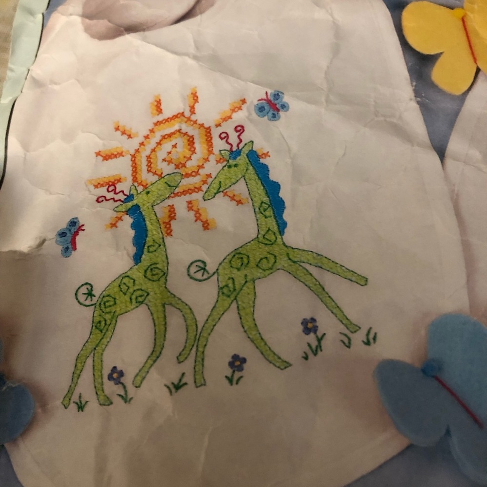 NWOT Stamped Cross Stitch Baby Bib